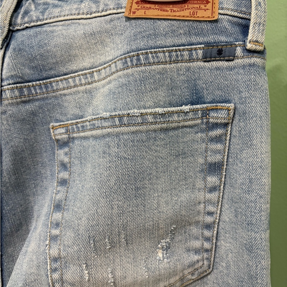 Lucky Brand Light Blue Distressed Flare Jeans - Picture 5 of 6